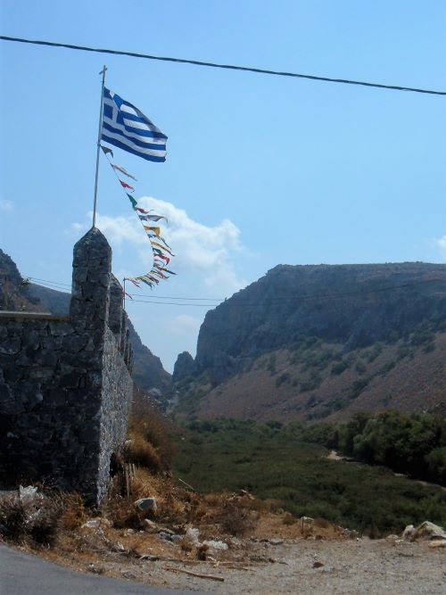 Bandiera greca a Creta